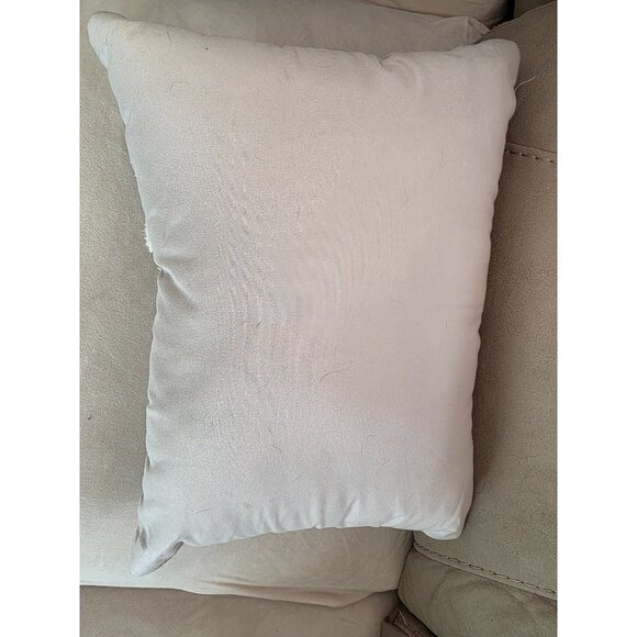 Floral Embroidered Throw Pillow Beige & Purple 15"x12" - Picture 3 of 6